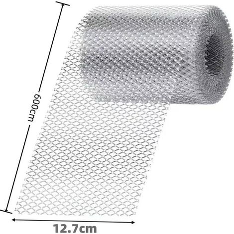 Protection de gouttière en maille d'aluminium robuste pour gouttières - Pour découpe de feuilles - 12,7 x 600 cm (1/5)