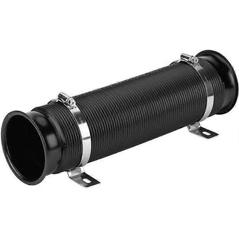 Tuyau d'admission d'air froid, filtre à air, conduit d'admission flexible avec collier de fixation, kit de tuyau noir de 76 mm (3 pouces) (1/5)