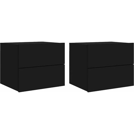 Maison Exclusive - Wand-Nachttische mit LED-Leuchten 2 Stk. Schwa