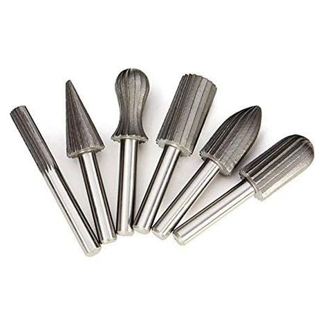 GS Lot de 6 fraises rotatives en carbure tungstène pour outils rotatifs - Tige mm (1/5)