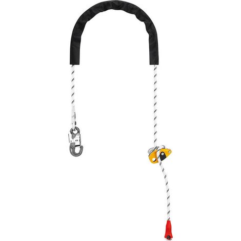 Petzl – Longe anti-chute réglable 3 m – Connecteur Hook pour maintien au travail – Réglage progressif pour confort – Norme EPI - L052BA