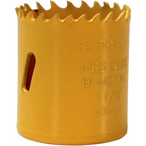 Faithfull Bi-Metal Cobalt Hole Saw 40mm for Heavy-Duty Drilling and Cutting