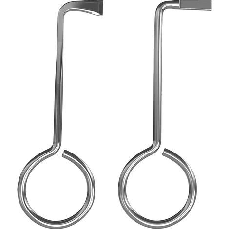 Set of 2 Master Keys, Stainless Steel, Lock Picking, Ergonomic Handle, for Bedroom Doors (1/5)