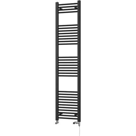 Zennor - Black Dual Fuel Towel Rail H1800mm x W400mm Standard (1/3)