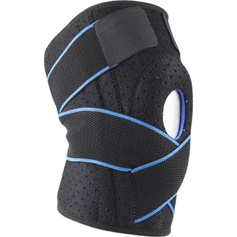 Sports knee brace, knee brace with lateral stabilizers and gel pads, knee brace with lateral stabilizers and pads (1/5)