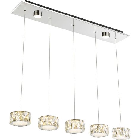 Globo - suspension - Amur - chrome - métal - grande lampe de