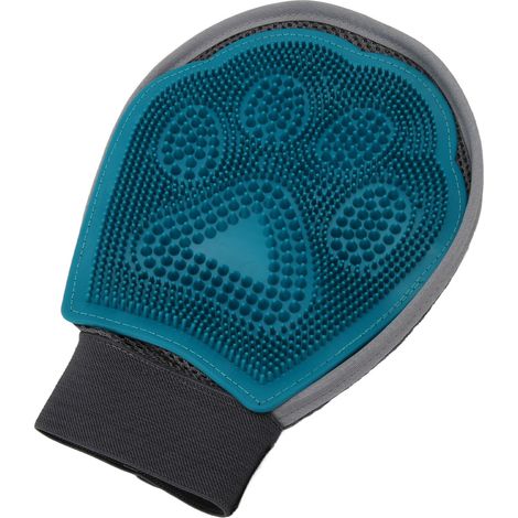 Gant de toilettage pour animaux de compagnie, double face, ajustable, pour massage du poignet, pour chats et chiens, pour enlever les poils d'animaux (1/5)