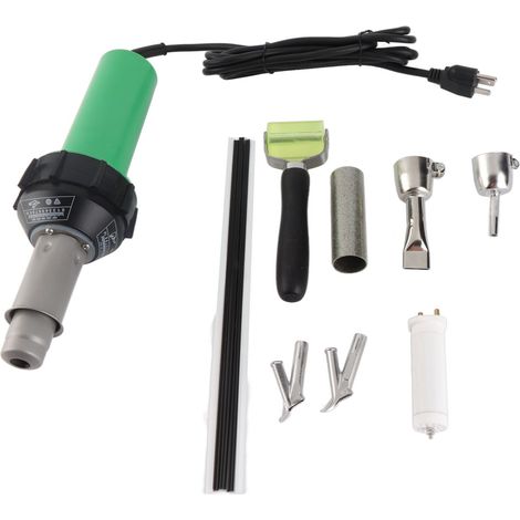 [JAMAIS UTILISÉ]Kit de soudage de sols en acier inoxydable réglable avec buse, comprenant un poste à souder à air chaud de 1600 W pour plastique et revêtements de sol.