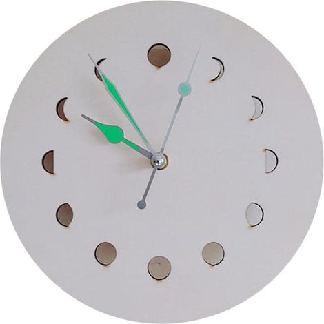 Große 25 cm (10 Zoll) Wanduhr aus Holz, batteriebetrieben, rund, leise und tickfrei