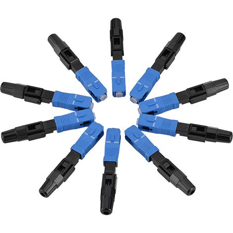 10 pièces/lot Connecteur Rapide Fibre Optique SC/UPC Monomode, Adaptateur FTTH/ODF (1/5)