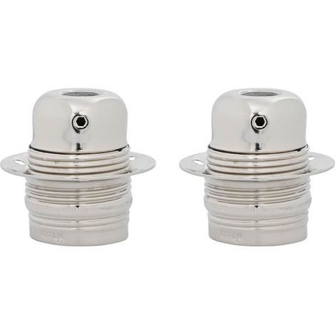 Douilles de lampe 2 pcs nickel satiné E27 (1/5)