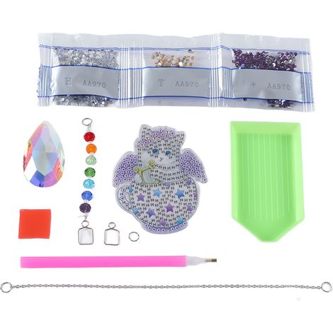 Carillon à Paillettes 5D DIY pour Jardin - Décor Mignon à Assembler Soi-Même avec Strass pour Balcon ou Terrasse (1/5)