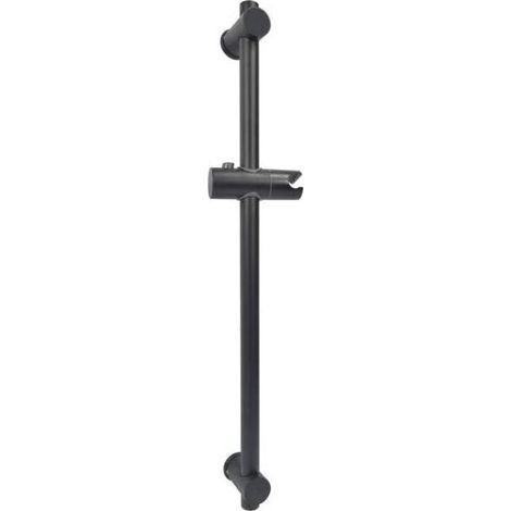 Coulissant pour barre de douche barre de douche en acier inoxydable noire hauteur totale 660 mm avec support de montage rglable en hauteur et en inclinaison (1/5)