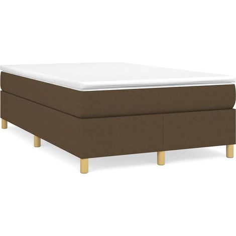 Maison Exclusive - Estructura de cama con somier tela marrón oscu (1/5)