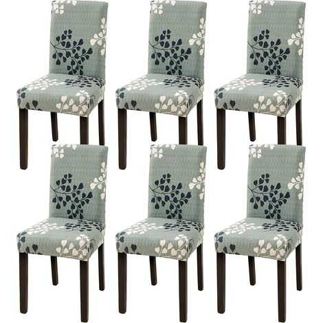 Coprisedie elasticizzati, set da 4 o 6, coprisedie universali per sala da pranzo, sfoderabili, lavabili, moderni, durevoli, per casa, hotel, ristoranti, feste, banchetti, cucine, decorazioni (1/5)