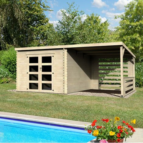 Casetta di legno da giardino rettangolare 605x298 cm