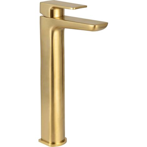 Orbit Muro Tall Mono Basin Mixer Tap - Brushed Brass (1/2)