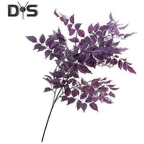 Plantes artificielles réalistes en plastique, fausse verdure, centre de table pour mariage, fête, maison ou bureau, décoration de branches et de feuilles artificielles coloréesviolet foncé (1/5)