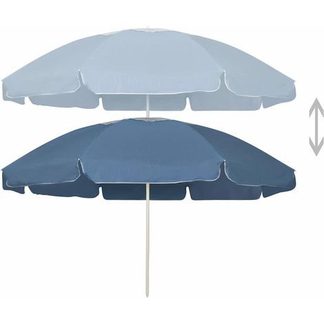 Ombrellone  Parasole da Spiaggia Blu 240 cm (1/5)