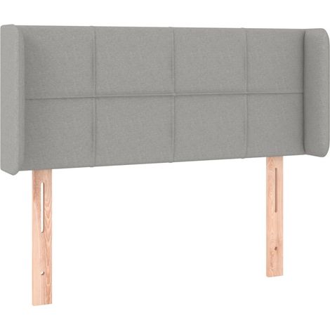 Testiera letto accessorio camera da letto mobili LED 83 x 16 x 78/88 cm tessuto grigio chiaro TDL0201251