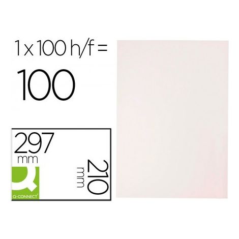 Etiqueta adhesiva q-connect kf10664 tamaño 210x297 mm fotocopiadora laser ink-jet caja con 100 hojas din a4