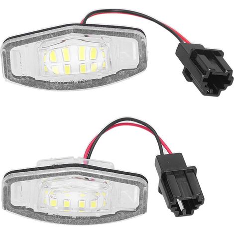 2x Weiße LED-Kennzeichenbeleuchtung 34100S0A013 für Honda Civic/Pilot/Accord/Odyssey-Crezuo