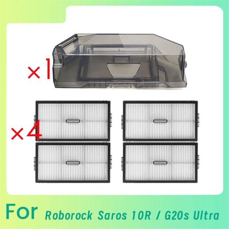 Contenitore polvere con 4 filtri per robot aspirapolvere Saros 10R / G20S Ultra, accessori di ricambio (1/4)