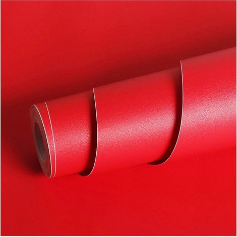 Carta parati adesiva 40×200cm vinile impermeabile rossa (1/5)
