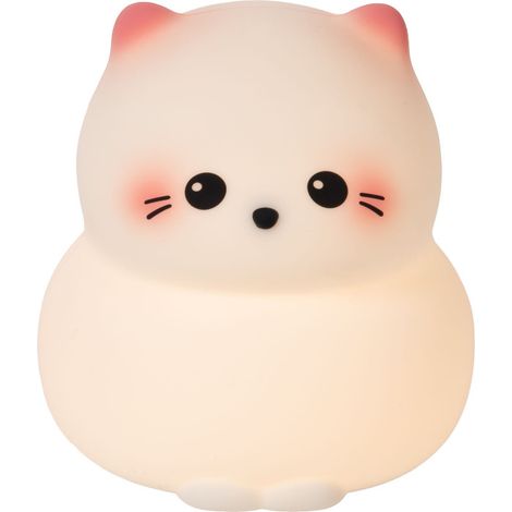 Amadeus - Veilleuse Chat blanc en silicone - Rechargeable