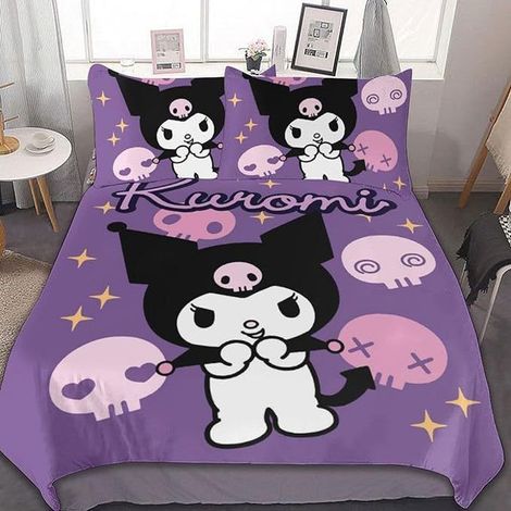 KLVGTIFS PU - Housse de Couette Animé 200x200, 3D Imprimé en Microfibre Parure de lit Animé, 3 Pièces Animé avec 2 Taie d'oreiller 50x75 (1/5)