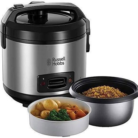 Cuiseur à Riz - RUSSELL HOBBS - 27080-56 - 2800g - Panier Vapeur - Bol Antiadhésif Amovible