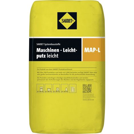 SAKRET Maschinen Leichtputz leicht MAP- L 30 kg Sack grau Putz