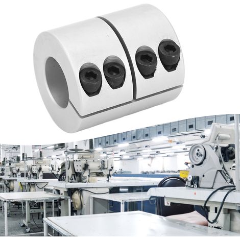 Accouplement rigide D40L45, diamètre intérieur 20 mm, en acier inoxydable, avec vis de blocage et boulon de serrage, pour l'amortissement des vibrations du moteur. (1/5)