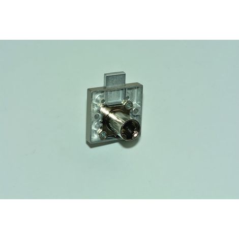 Serrure de meuble 40 x 40 mm pour cylindre interchangeable centrale pour tiroir - GRAPPIN ANNAT COMO