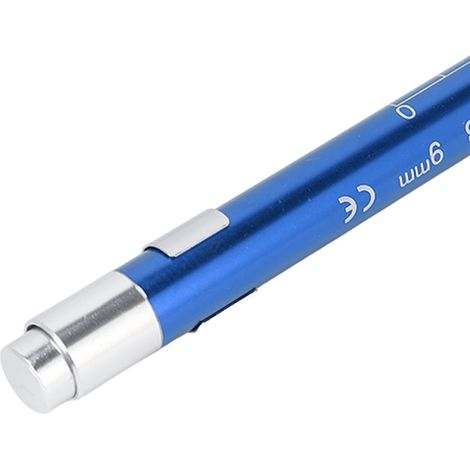 Lampe stylo LED blanche à tête concave en alliage d'aluminium, lumière médicale pour gorge, bleu (1/5)
