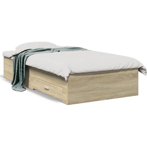 Maison Exclusive - Bettgestell mit Schubladen Sonoma-Eiche 90x200 (1/5)