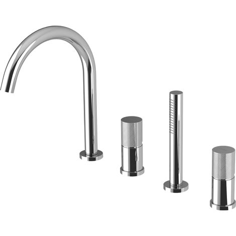 ULTRATAP Mitigeur 4 trous sur bord de baignoire, chromé