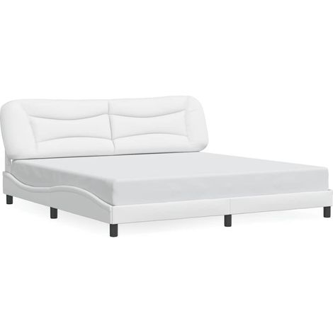Maison Exclusive - Giroletto senza Materasso Hvar Bianco 200x200 cm in Similpelle (1/5)