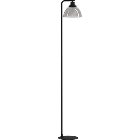 Lampadaire Beleser, lampe à poser élégante en métal noir et verre fumé (1/5)