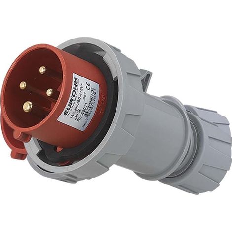 Fiche industrielle mobile droite IP67 - 3P+N+T - 16A - 400V AC - Eur'Ohm