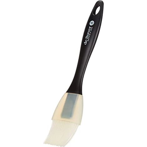 De Buyer Pennello in Silicone da Pasticceria, Nero, Lunghezza cm 19, larghezza cm 3.8 (1/4)