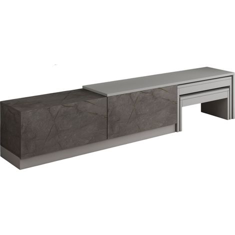 Porta TV in legno "Nest" - 180 x 30 x 36 cm - Grigio