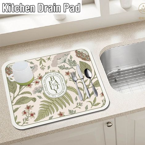 Tapis De Cuisine - Tapis Absorbant Et Isolant Thermique Pour Plans De Travail - Anti-dérapant - Sans Lavage - Pour Comptoir De Cuisine - 1 Pièce (1/5)