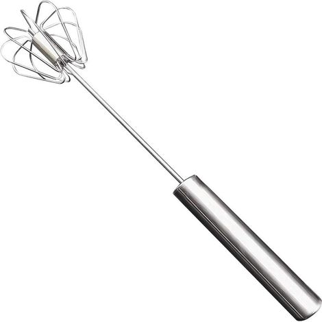 Fouet Semi-Automatique, Fouet Rotatif pour œufs en Acier Inoxydable, Fouet Ballon Pour, Fouet à œufs, Mousseur de Lait-Fei Yu (1/5)