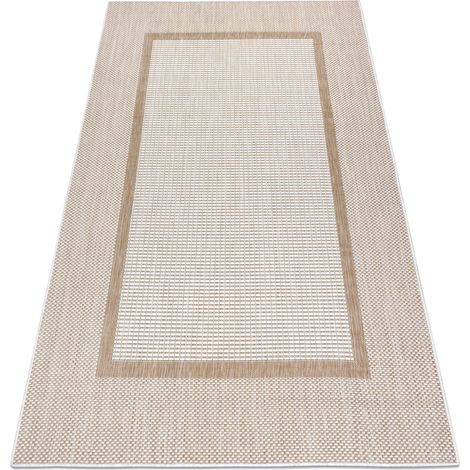 Teppich SISAL SION Rahmen 21782 flach gewebt ecru / beige beige 140x190 cm