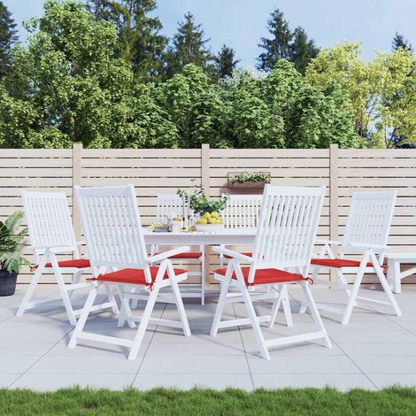 vidaXL Coussins de chaise jardin lot de 6 rouge 50x50x3cm tissu oxford (1/5)
