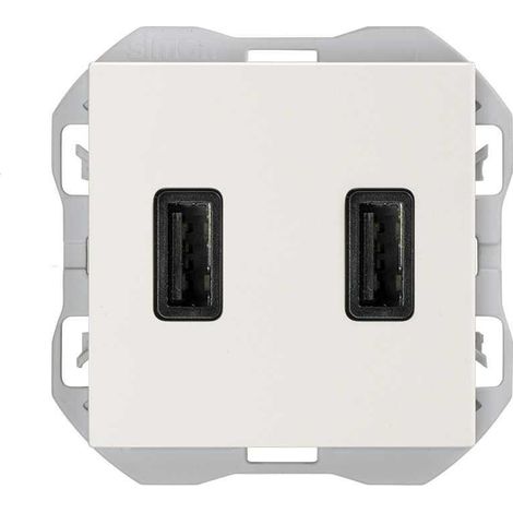 SIMON 270 Dual A + A 3.1A USB-Ladegerät Smartcharge mattschwarz 20000196-098 (1/2)