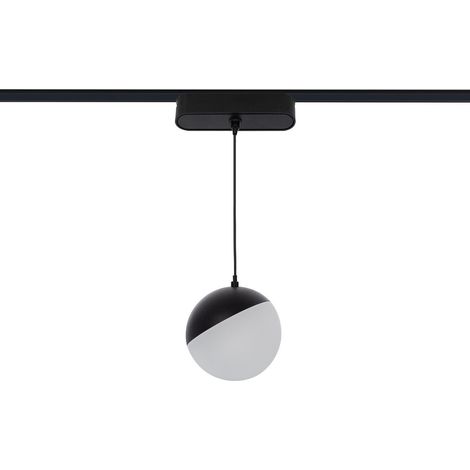 Spot LED Suspendu sur Rail Magnétique 25mm Extra-Plat 10W 48V Ø100 mm Noir 2700K Blanc chaud