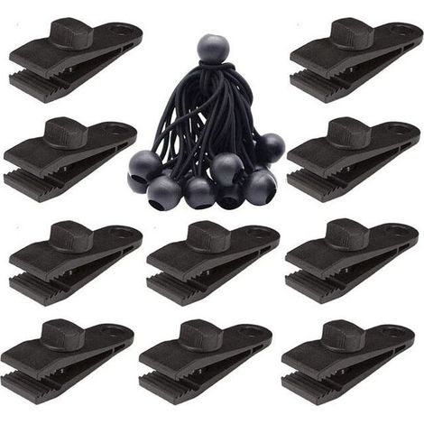 Set mit 10 Planenclips, elastische Spanner für Zelte, Planen und Markisen (1/5)