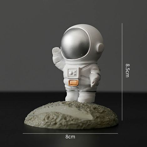 Bookends Astronaut - Métal Et Résine - Décor De Bureau Et Bibliothèque - Pour Livres Enfants Et Adultes - Lot De 2